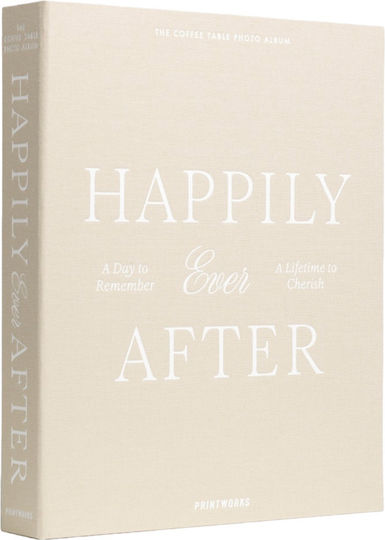 Printworks Album de nuntă Happily Ever After pentru 60 Albume foto Dimensiuni 10x15buc Bej 10x15buc