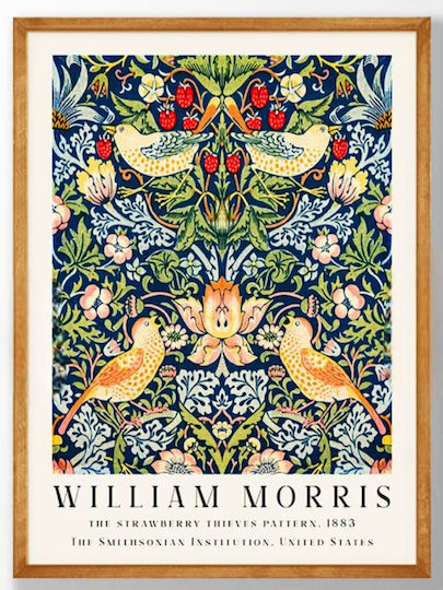 William Morris “Strawberry Thief” Canvas Print 40*60 cm Canvas Only