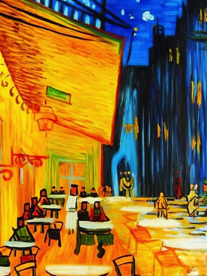 Van Gogh "Caféterrasse" Leinwanddruck Gemälde 40*50 cm Nur Leinwand