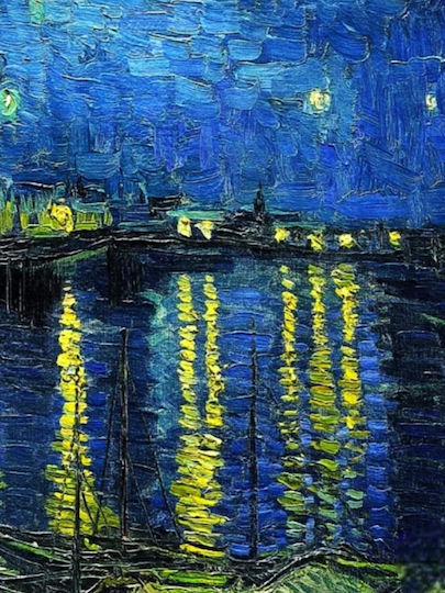 Van Gogh "Sternennacht" Leinwanddruck 60*80 cm Nur Leinwand
