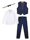 Kinder-Set mit Hose Sommer 4Stück Blue