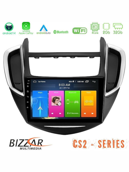 Bizzar Auto-Audiosystem für Chevrolet Trax 2013-2020 (Bluetooth/USB/AUX/WiFi/GPS/Apple-Carplay/Android-Auto) mit Touchscreen 9"