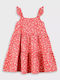 Children's Dress Sleeveless Floral Coral