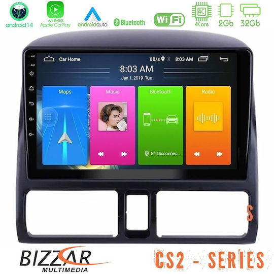 Bizzar Sistem Audio Auto pentru Honda CR-V - Comerț electronic 2002-2006 (Bluetooth/USB/AUX/WiFi/GPS/Apple-Carplay/Android-Auto) cu Ecran Tactil 9"