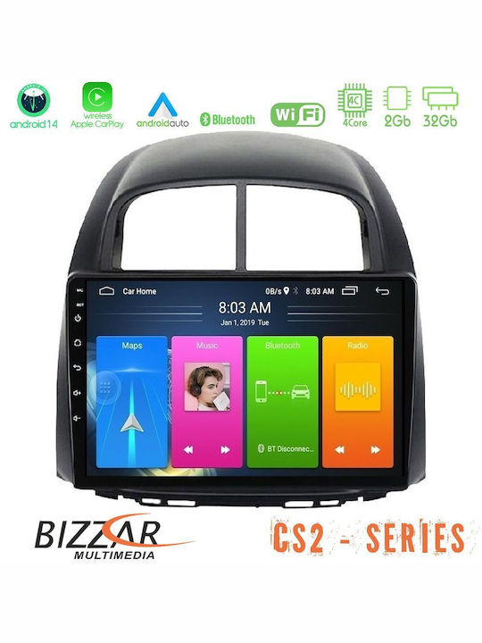 Bizzar Ηχοσύστημα Αυτοκινήτου για Daihatsu Sirion Subaru Justy 2008-2010 (Bluetooth/USB/AUX/WiFi/GPS/Apple-Carplay/Android-Auto) με Οθόνη Αφής 10"