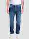 Grover Men's Jeans Pants Elastic with Regular Fit Medium Blue Denim