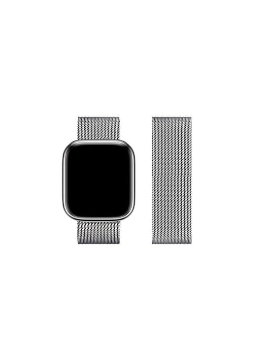 Forcell Λουράκι Ανοξείδωτο Ατσάλι Ασημί (Apple Watch 42/44/45/46/49mm, Forcell)
