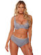 Women's Slip with Lace Blue