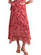 Midi Skirt Floral Red