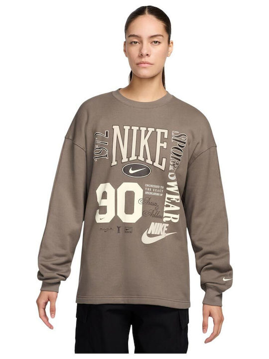 brown sweater nike