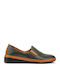 Ανατομικά Γυναικεία Slip-On Δερμάτινα Χακί