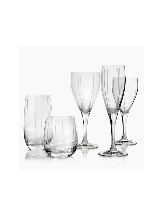 Rona Set of Glasses for White and Red Wine made of Crystal Stemmed 30pcs