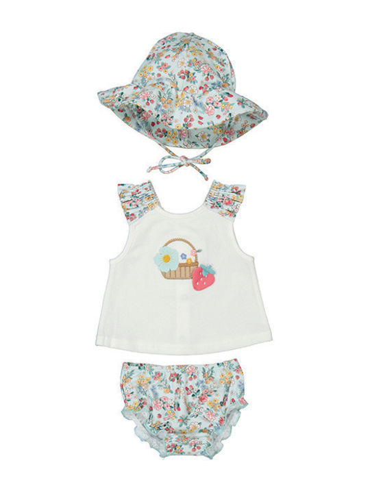 Mayoral Kids Swimwear Swimwear Set with Hat Petrol Blue
