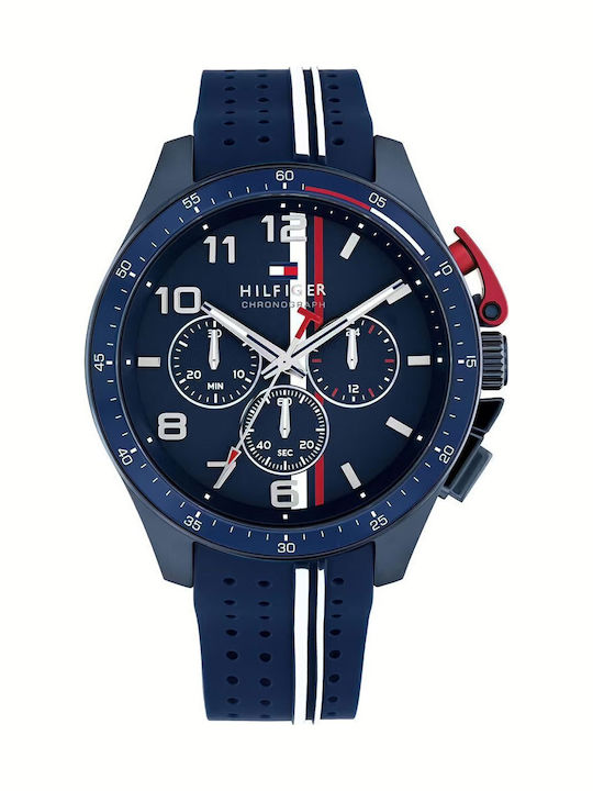 Tommy Hilfiger Bank Herrenuhr Chronograph Batte...