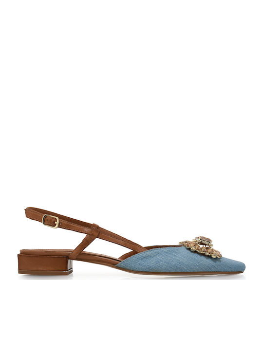 Γυναικείες Μπαλαρίνες Slingback σε Μπλε Χρώμα