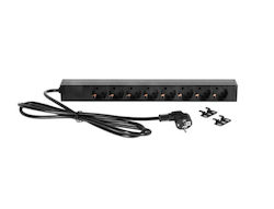 Prelungitor Rack 19" 8 Prize 16A Adam Hall