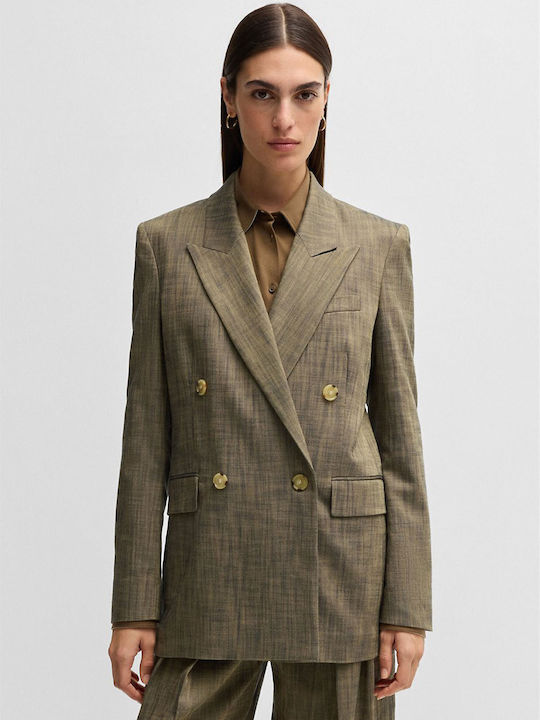 Boss Jaleto4 Γυναικείο Σταυρωτό Σακάκι Light Brown Boss Jaleto4 Γυναικείο Σταυρωτό Σακάκι Light Brown