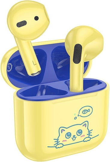 Hoco EW112 Kids Ohrstöpsel Bluetooth-Freisprecheinrichtung Kopfhörer mit Ladeetui Gelb