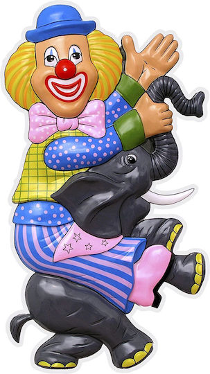Carnival Wall Décor Plastic Clown Height 47cm