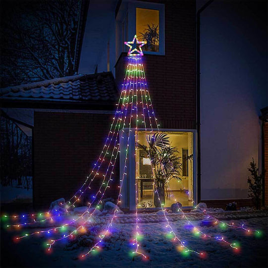 320 Lichterketten LED 3.35m. Mehrfarbige Typ Regen 1Stück
