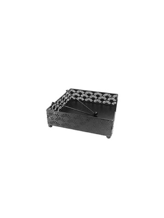 Country Casa Χαρτοπετσετοθήκη Μεταλλική Γκρι 19x19x6cm THH003