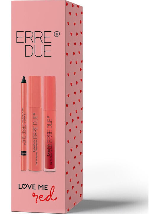Erre Due Love Me Red Σετ Μακιγιάζ για Μάτια & Χείλη 3τμχ Erre Due Love Me Red Σετ Μακιγιάζ για Μάτια & Χείλη 3τμχ
