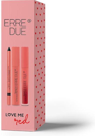 Erre Due Love Me Red Сет за грим за Очи и Устни 3бр
