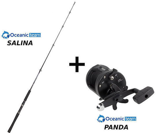 Oceanic Boat Salina Καλάμι Ψαρέματος για Καθετή / Συρτή 1.4m με Μηχανισμό 12-20lb