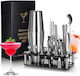 Chulovs 20-teiliges Cocktail-Shaker-Set Boston Barkeeper Edelstahl Acrylständer Professionelle Barwerkzeuge Getränkemischung