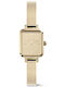 Daniel Wellington Quadro Womens Watch 18.2mm Battery With Gold Metal Bracelet