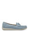 Women's Moccasins in Light Blue Color