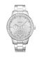 DKNY Parsons Γυναικείο Ρολόι 40mm Μπαταρίας με Ασημί Μεταλλικό Μπρασελέ