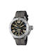 U-Boat Mens Ανδρικό Ρολόι 46mm Αυτόματο με Μαύρο Καουτσούκ Λουράκι