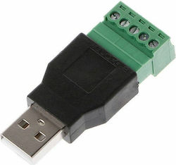 Ez-uam5pr Usb-a Male To 5-pin Removable Terminal Connector Ez-uam5pr Usb-a Male To 5-pin Removable Terminal Connector