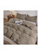 Lino Home Moderna Μαξιλαροθήκη με Φάσα Taupe 50x70εκ.