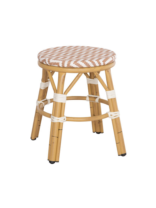 Garden Stool Outdoor Aluminum Chino White-Brown...