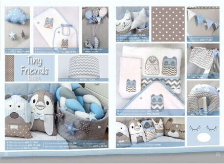 Baby Star Set Tiny Friends Albastru Deschis 75x100 cm