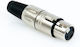 Master Audio Xlr-f2 Μεταλλικό Τριπολικό Θυληκό Βύσμα Xlr