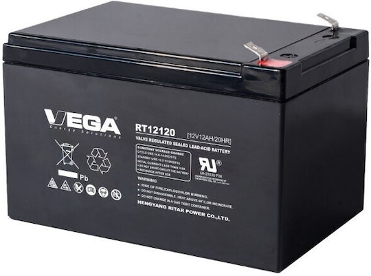 Vega Ritar UPS Battery with Capacity 12Ah and Voltage 12V RT12120 1pcs