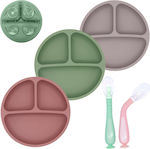 Baby Food Plate made of Silicone 3pcs