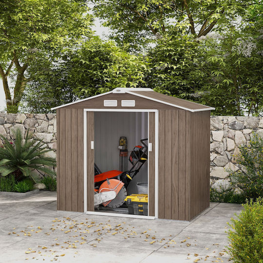 Metallisches Gartenhaus Gaalvanisiert mit Lüftungsschlitzen M2.13xB1.3xH1.85m