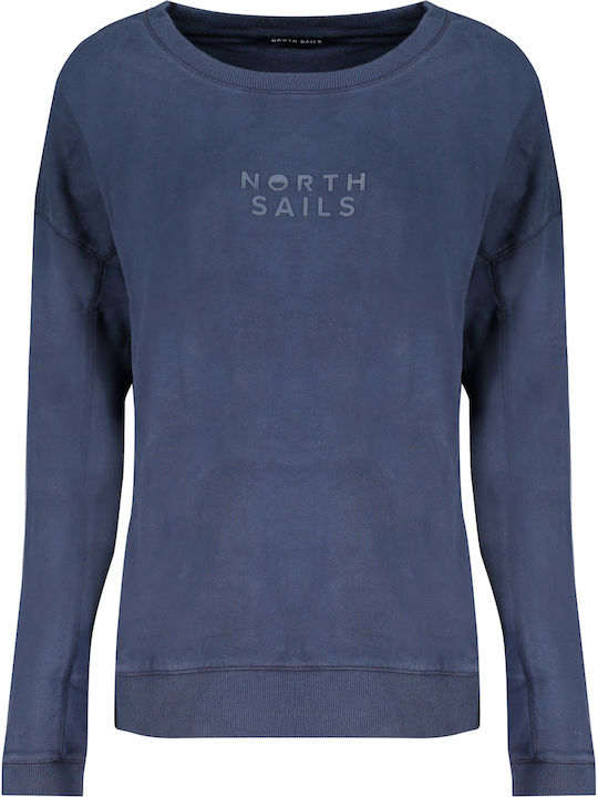 North Sails Μακρύ Γυναικείο Φούτερ Blue