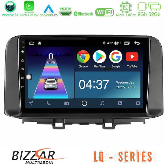 Bizzar Car Audio System for Hyundai Kona 2018-2023 (Bluetooth/USB/WiFi/GPS/Apple-Carplay/Android-Auto) with Touch Screen 10"