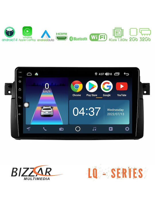 Bizzar Ηχοσύστημα Αυτοκινήτου για BMW E46 1998-2005 (Bluetooth/USB/WiFi/GPS/Apple-Carplay/Android-Auto) με Οθόνη Αφής 9"