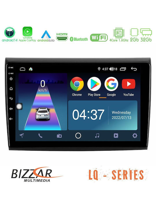 Bizzar Auto-Audiosystem für Fiat Bravo 2007-2015 (Bluetooth/USB/WiFi/GPS/Apple-Carplay/Android-Auto) mit Touchscreen 9"