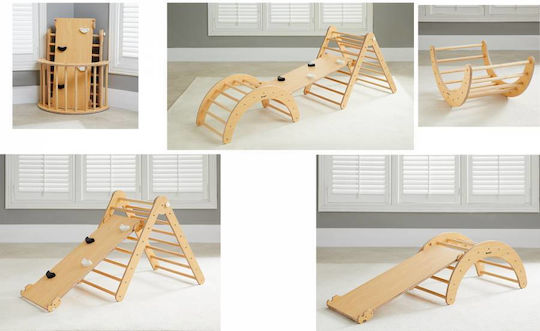 Educational Wooden Gym Montessori 4 in 1 Set Climbing Games