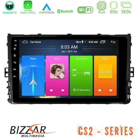 Bizzar Автомобилна Аудио Система (Блутут/USB/AUX/WiFi/GPS/Apple-Carplay/Android-Auto) с Тъчскрийн 9"