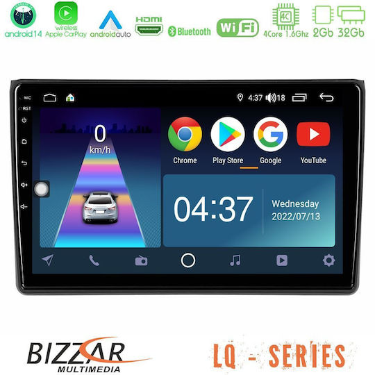 Bizzar Автомобилна Аудио Система (Блутут/USB/WiFi/GPS/Apple-Carplay/Android-Auto) с Тъчскрийн 9"