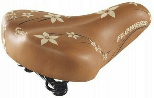 Happy Flowers XC061/H.FLOWERS Brown City Bicycle Saddle