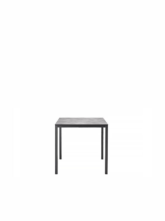 Square Table Metallic Black 80x80x75cm